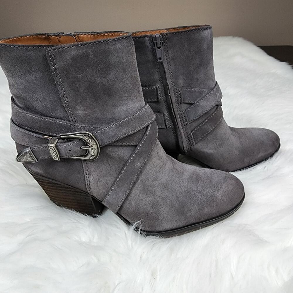 Zodiac Suede Booties Size 8.5 Sammi Grey New $159